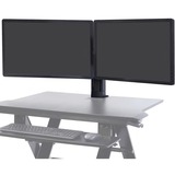 Ergotron WorkFit Dual-Monitor-Kit, Soporte de monitor negro