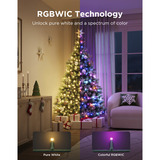 Govee Luces de cadena brillantes de Navidad, Luces de cuerda 