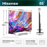 Hisense 85E7S, TV QLED negro