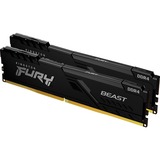 Kingston FURY FURY Beast 32GB 3600MT/s DDR4 CL18 DIMM (Kit de 2) Black, Memoria RAM negro, 32 GB, 2 x 16 GB, DDR4, 288-pin DIMM