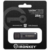 Kingston IronKey Locker+ 50 G2 256 GB, Lápiz USB antracita