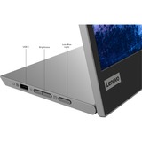 Lenovo L15 Monitor, Monitor LED negro, 39,6 cm (15.6"), 1920 x 1080 Pixeles, Full HD, LED, 14 ms, Negro, Gris