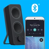 Logitech 980-001295 altavoz Negro Inalámbrico y alámbrico 5 W, Altavoces de PC negro, 2.0 canales, Inalámbrico y alámbrico, 5 W, Negro