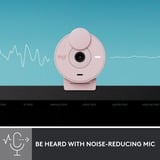 Logitech Brio 300 Cámaras web, Webcam rosa, 2 MP, 1920 x 1080 Pixeles, Full HD, 30 pps, 1280x720@30fps, 1920x1080@30fps, 720p, 1080p