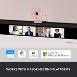 Logitech Brio 300 Cámaras web, Webcam rosa, 2 MP, 1920 x 1080 Pixeles, Full HD, 30 pps, 1280x720@30fps, 1920x1080@30fps, 720p, 1080p