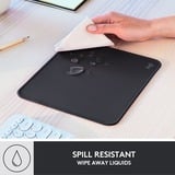 Logitech Mouse Pad - Studio Series Grafito, Alfombrilla de ratón negro, Grafito, Monocromo, Nylon, Poliéster, Caucho, Base antiderrapante