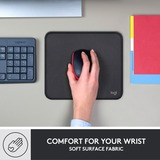 Logitech Mouse Pad - Studio Series Grafito, Alfombrilla de ratón negro, Grafito, Monocromo, Nylon, Poliéster, Caucho, Base antiderrapante