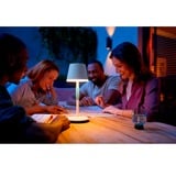 Philips Hue Lámpara de mesa portátil Hue Go blanco, Philips Hue White and Color ambiance Lámpara de mesa portátil Hue Go, Lámpara de mesa inteligente, Bluetooth, Blanco, LED, Metal, Bombilla(s) no reemplazable(s)