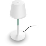 Philips Hue Lámpara de mesa portátil Hue Go blanco, Philips Hue White and Color ambiance Lámpara de mesa portátil Hue Go, Lámpara de mesa inteligente, Bluetooth, Blanco, LED, Metal, Bombilla(s) no reemplazable(s)