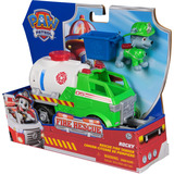 Spin Master PAW Patrol Fire Rescue, camión cisterna Fire Rescue de Rocky con figura de acción, pinza de agarre y vehículo de juguete, juguetes para niños y niñas a partir de 3 años PAW Patrol Fire Rescue, camión cisterna Fire Rescue de Rocky con figura de acción, pinza de agarre y vehículo de juguete, juguetes para niños y niñas a partir de 3 años, Camión, 3 año(s), Plástico, Multicolor