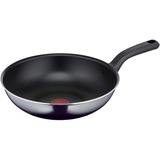 Tefal Resist D52619 Sartén para wok/sofrito Alrededor, Pan negro, Alrededor, Sartén para wok/sofrito, Negro, Titanio, 175 °C, Aluminio