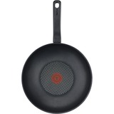Tefal Resist D52619 Sartén para wok/sofrito Alrededor, Pan negro, Alrededor, Sartén para wok/sofrito, Negro, Titanio, 175 °C, Aluminio