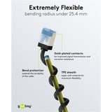 goobay Cable de parche ultraflexible Cat.6a slim, U/FTP negro