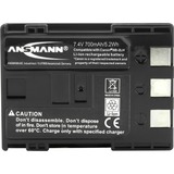 Ansmann Li-Ion battery packs A-CAN NB 2 LH Ión de litio 720 mAh, Batería para cámara 720 mAh, 7,4 V, Ión de litio, Minorista