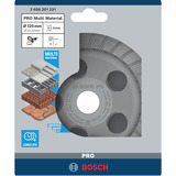 Bosch Disco de copa PRO Multi Material, Ø 125mm, Rueda de esmeril Disco de lijado, Concreto, Bosch, 2,22 cm, 12,5 cm, 4,5 mm