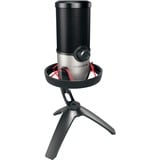 CHERRY UM 6.0 ADVANCED Negro, Plata Micrófono de superficie para mesa negro/Plateado, Micrófono de superficie para mesa, 24 bit, 96 kHz, 120 dB, Micrófono cardiode/omnidireccional, Alámbrico