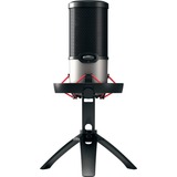 CHERRY UM 6.0 ADVANCED Negro, Plata Micrófono de superficie para mesa negro/Plateado, Micrófono de superficie para mesa, 24 bit, 96 kHz, 120 dB, Micrófono cardiode/omnidireccional, Alámbrico