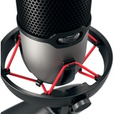 CHERRY UM 6.0 ADVANCED Negro, Plata Micrófono de superficie para mesa negro/Plateado, Micrófono de superficie para mesa, 24 bit, 96 kHz, 120 dB, Micrófono cardiode/omnidireccional, Alámbrico