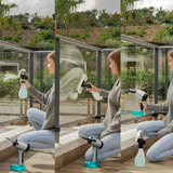 Cecotec Conga Rockstar 3700 Glass, Aspiradora de ventanas gris/Negro