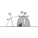 Easy Camp Tienda cúpula Kinn 5, Tienda de campaña verde oliva