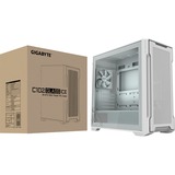 GIGABYTE C102 GLASS Midi Tower Blanco, Cajas de torre blanco, Midi Tower, PC, Blanco, Mini-ATX, Vidrio, Plástico, Acero, Juego