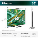 Hisense ULED 65E8S MiniLED, TV QLED negro/Gris oscuro