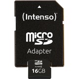 Intenso 3403470 memoria flash 16 GB MicroSDHC Clase 4, Tarjeta de memoria 16 GB, MicroSDHC, Clase 4, 20 MB/s, 5 MB/s, Resistente al polvo, Resistente a rayones