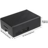Inter-Tech Carcasa de aluminio Raspberry ODS-739, Caja/Carcasa negro