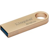 Kingston DataTraveler 512GB 220MB/s Unidad USB 3.2 Gen 1 Metálica SE9 G3, Lápiz USB dorado, 512 GB, USB tipo A, 3.2 Gen 1 (3.1 Gen 1), 220 MB/s, Sin tapa, Oro