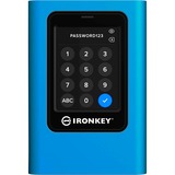 Kingston IronKey 7680GB Vault Privacy 80 XTS-AES 256-bit SSD externo cifrado, Unidad de estado sólido azul/Negro, 7,68 TB, USB Tipo C, 3.2 Gen 1 (3.1 Gen 1), 230 MB/s, Protección mediante contraseña, Azul