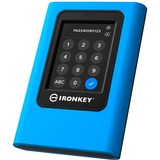 Kingston IronKey 7680GB Vault Privacy 80 XTS-AES 256-bit SSD externo cifrado, Unidad de estado sólido azul/Negro, 7,68 TB, USB Tipo C, 3.2 Gen 1 (3.1 Gen 1), 230 MB/s, Protección mediante contraseña, Azul