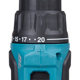 Makita Taladro atornillador percutor a batería DHP490Z, 18 Voltios, Martillo atornillador azul/Negro