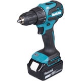 Makita Taladro atornillador percutor a batería DHP490Z, 18 Voltios, Martillo atornillador azul/Negro