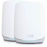 Netgear Orbi RBK762S Tribanda (2,4 GHz/5 GHz/5 GHz) Wi-Fi 6 (802.11ax) Blanco 5 Interno, Enrutador de malla blanco, Blanco, Interno, Sistema de malla, 350 m², Tribanda (2,4 GHz/5 GHz/5 GHz), Wi-Fi 6 (802.11ax)