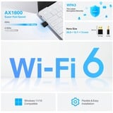 TP-Link Archer TX20U Nano WLAN 1800 Mbit/s, Adaptador Wi-Fi Inalámbrico, USB, WLAN, Wi-Fi 6 (802.11ax), 1800 Mbit/s, Negro