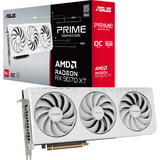 ASUS Prime -RX9070XT-O16G-WHITE AMD Radeon RX 9070 XT 16 GB GDDR6, Tarjeta gráfica blanco, Radeon RX 9070 XT, 16 GB, GDDR6, 256 bit, 7680 x 4320 Pixeles, PCI Express 5.0