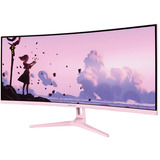 Arozzi Nova 34T2K165, Monitor de gaming rosa neón