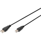 Digitus Cable de conexión USB 2.0 USB-A (conector) > USB-B (conector) negro