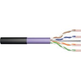 Digitus Cable de enterramiento simplex Cat.6 U/UTP profesional, Eca, cubierta de PE violeta/Negro