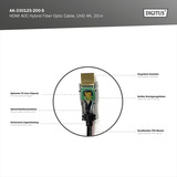 Digitus Cable híbrido de fibra óptica HDMI AOC, UHD 4K negro