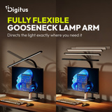 Digitus Lámpara de escritorio LED, Luz de LED negro