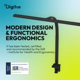 Digitus Lámpara de escritorio LED, Luz de LED negro