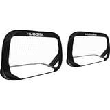 HUDORA Set de 2 porterías de fútbol Pop Up negro