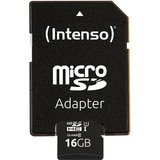 Intenso 16GB microSDHC UHS-I Clase 10, Tarjeta de memoria 16 GB, MicroSDHC, Clase 10, UHS-I, 90 MB/s, Class 1 (U1)