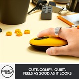 Logitech POP Mouse ratón Ambidextro RF Wireless + Bluetooth Óptico 4000 DPI amarillo/Negro, Ambidextro, Óptico, RF Wireless + Bluetooth, 4000 DPI, Amarillo