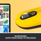 Logitech POP Mouse ratón Ambidextro RF Wireless + Bluetooth Óptico 4000 DPI amarillo/Negro, Ambidextro, Óptico, RF Wireless + Bluetooth, 4000 DPI, Amarillo