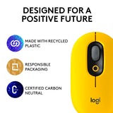 Logitech POP Mouse ratón Ambidextro RF Wireless + Bluetooth Óptico 4000 DPI amarillo/Negro, Ambidextro, Óptico, RF Wireless + Bluetooth, 4000 DPI, Amarillo