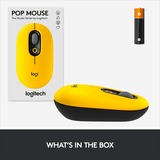 Logitech POP Mouse ratón Ambidextro RF Wireless + Bluetooth Óptico 4000 DPI amarillo/Negro, Ambidextro, Óptico, RF Wireless + Bluetooth, 4000 DPI, Amarillo
