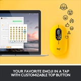 Logitech POP ratón Oficina Ambidextro RF Wireless + Bluetooth Óptico 4000 DPI amarillo/Negro, Ambidextro, Óptico, RF Wireless + Bluetooth, 4000 DPI, Amarillo