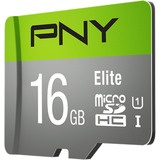 PNY Elite microSD 16 GB, Tarjeta de memoria gris/Verde